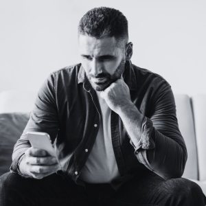 Man looking at his phone