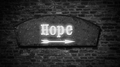  Street Sign the Direction Way to Hope